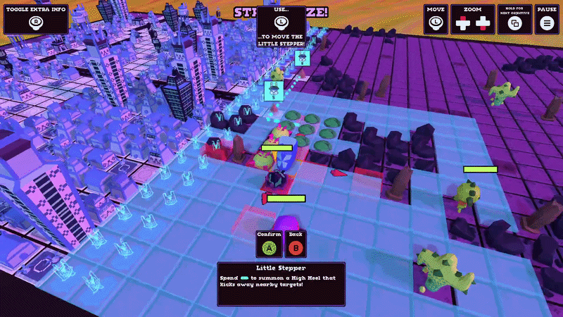 The player positions special abilities to strategically kick their enemies into sandpits! The player positions special abilities to strategically kick their enemies into sandpits!
